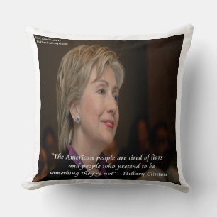 Hillary Clinton Angry Amerikaner zitieren Throw Pi Kissen