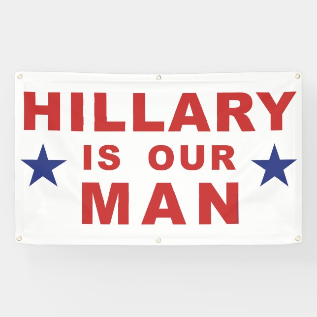 Hillary Clinton Banner Hillary Clinton unterzeichn (Horizontal)