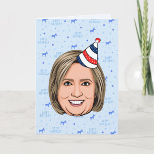 HILLARY CLINTON BIRTHDAY KARTE