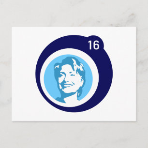 hillary clinton blaue Blase Postkarte