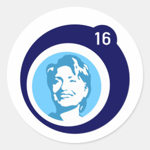 hillary clinton blaue Blase Runder Aufkleber
