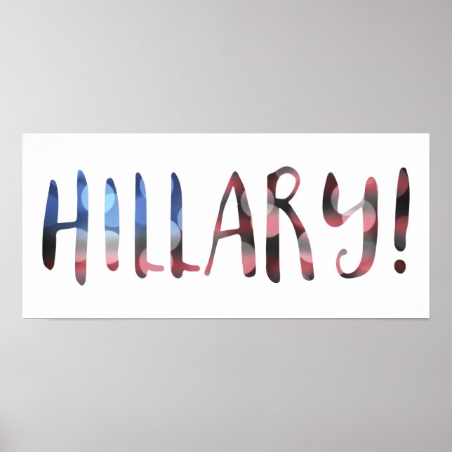 Hillary Clinton bokeh Poster (Vorne)