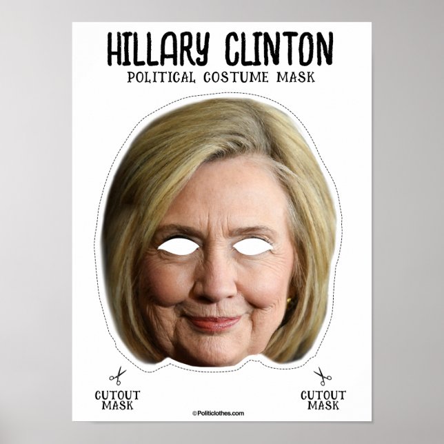 Hillary Clinton Costume Mask Poster (Vorne)