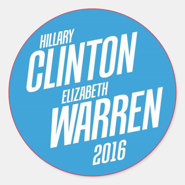 Hillary Clinton - Elizabeth Warren 2016 Stickers (Vorderseite)