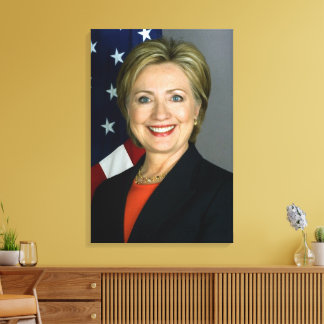 Hillary Clinton First Lady & Secretary of Staat Leinwanddruck