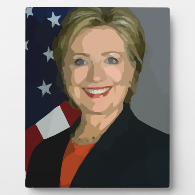 Hillary Clinton Fotoplatte (Vorderseite)