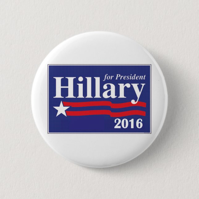 Hillary Clinton für Button Präsidenten-2016 Knopf (Vorderseite)