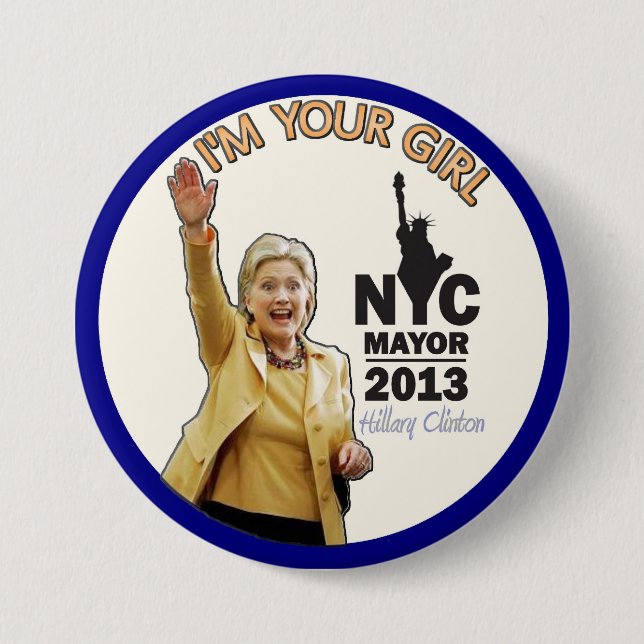 Hillary Clinton für NYC Bürgermeister 2013 Button (Vorderseite)
