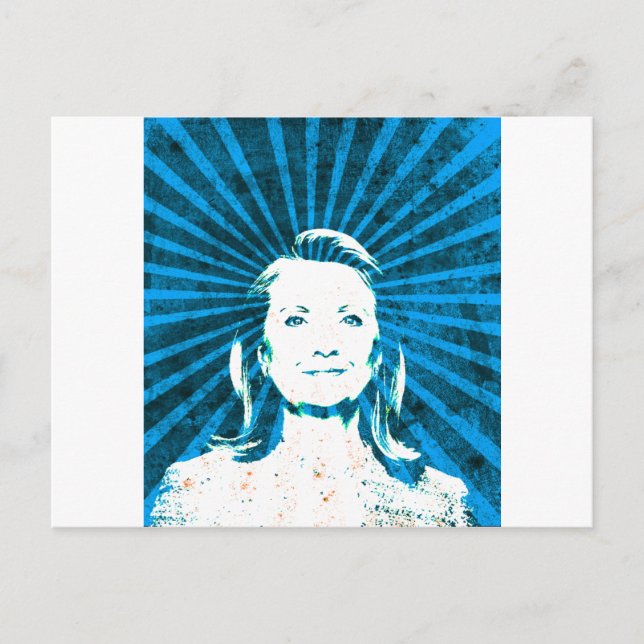 Hillary Clinton für Präsident 2016 Postkarte (Vorderseite)