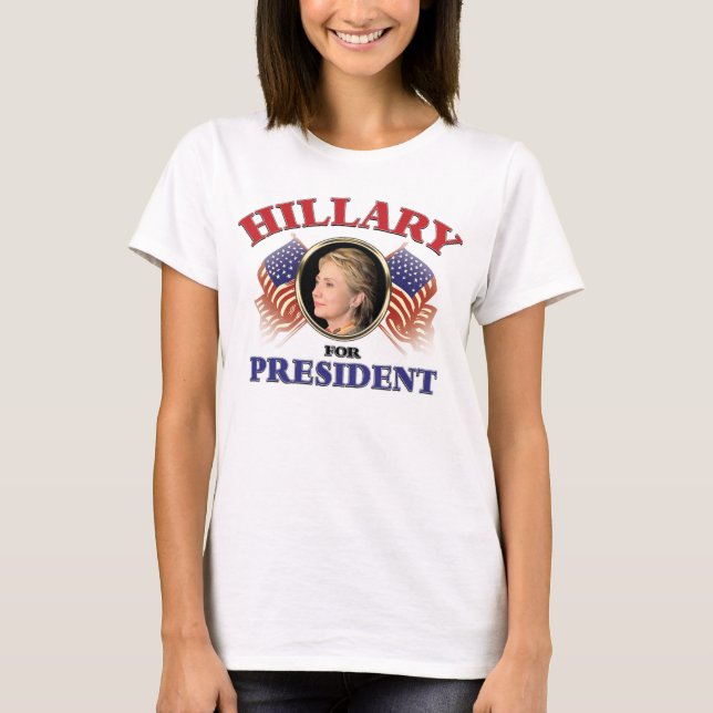 Hillary Clinton für Präsident 2016 T-Shirt (Vorderseite)