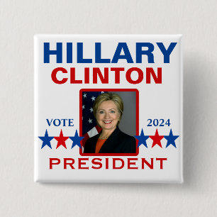Hillary Clinton für Präsident 2024 Pinback Button