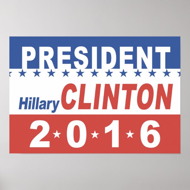 Hillary Clinton für Präsident Poster (Vorne)