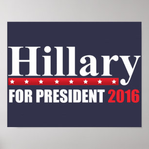 Hillary Clinton für Präsident Poster