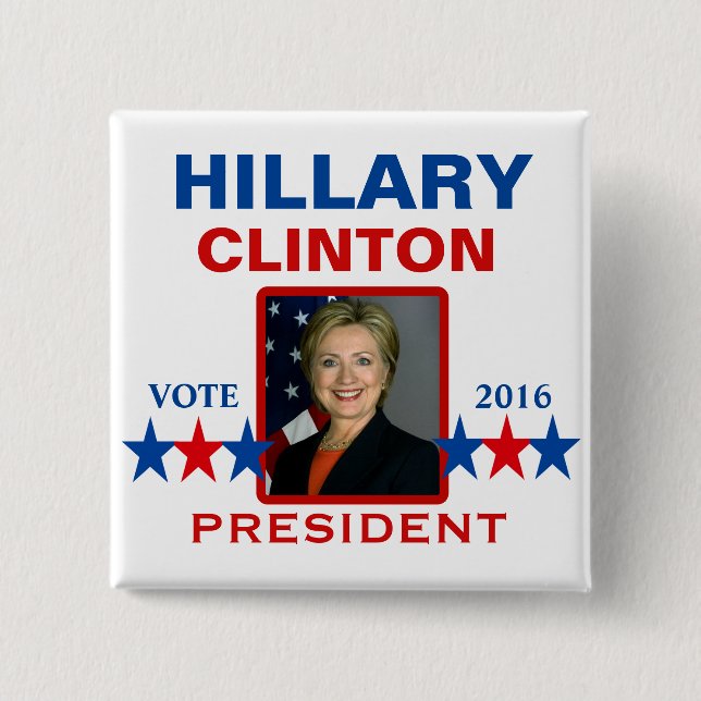 Hillary Clinton für Präsidenten 2016 Button (Vorderseite)