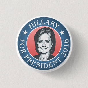 Hillary Clinton für Präsidenten 2016 Button