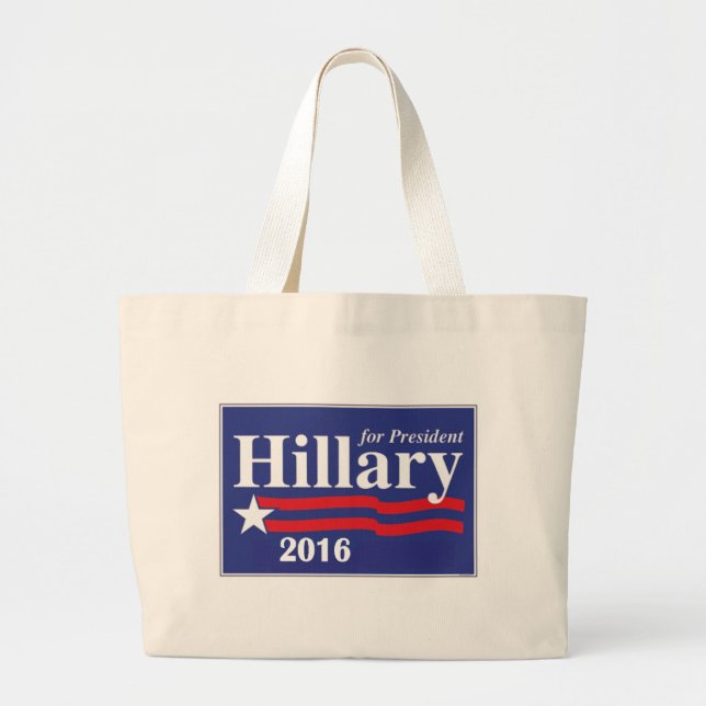 Hillary Clinton für Präsidenten 2016 Jumbo Stoffbeutel (Vorne)