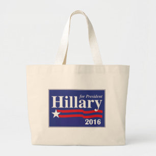 Hillary Clinton für Präsidenten 2016 Jumbo Stoffbeutel