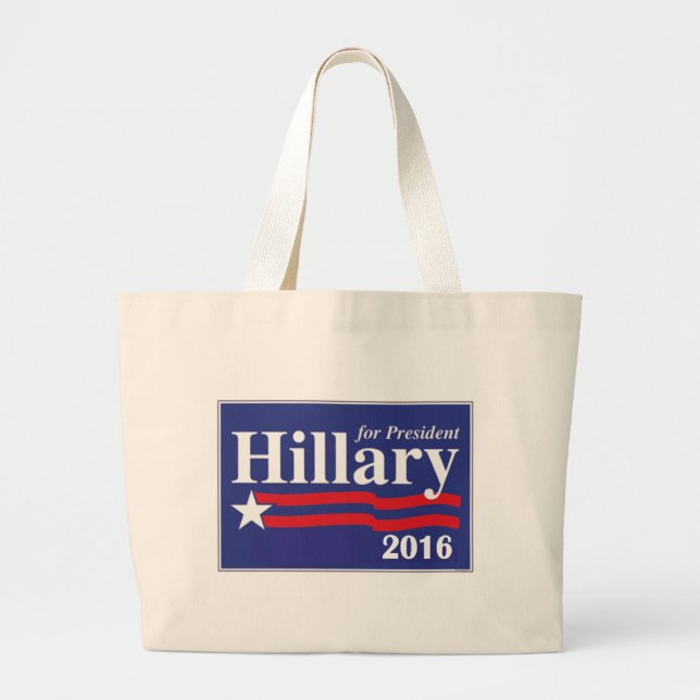 Hillary Clinton für Präsidenten 2016 Jumbo Stoffbeutel (Vorne)