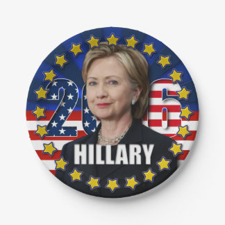 Hillary Clinton für Präsidentin 2016 Pappteller