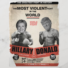 Hillary Clinton gegen Donald Trump 2016 Flyer