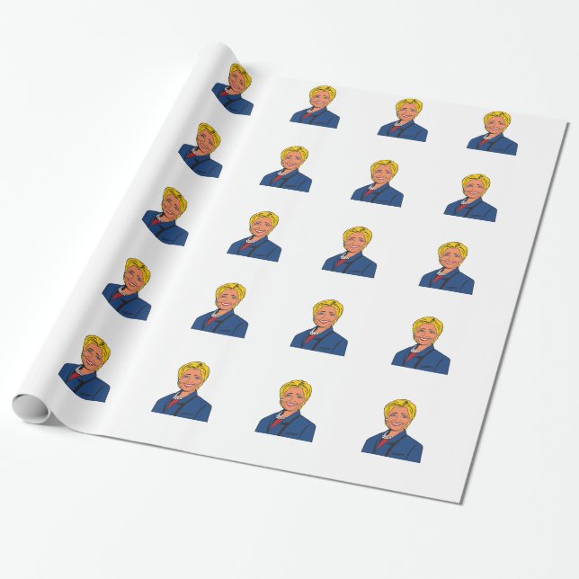 Hillary Clinton-Geschenk-Packpapier Geschenkpapier (Ungerollt)