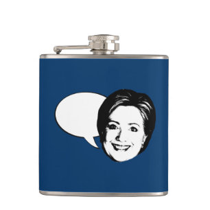 HILLARY CLINTON-GESPRÄCHS-BLASE FLACHMANN