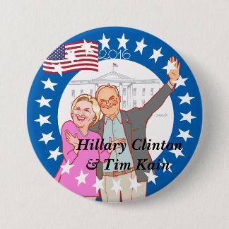 Hillary Clinton - Hillary,Tim Kain illustration Button