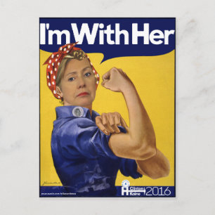 Hillary Clinton, ich bin bei ihr! Postkarte