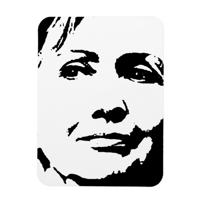 HILLARY CLINTON INK ART MAGNET (Vertikal)