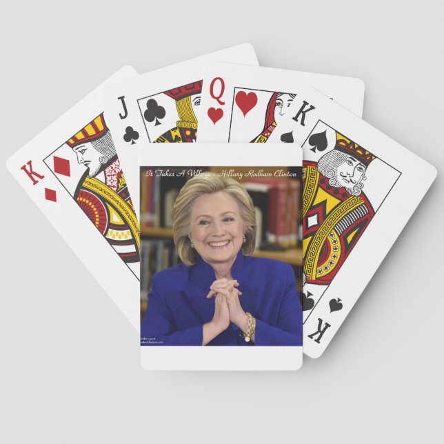 Hillary Clinton It Takes Dorf Gift Spielkarten (Rückseite)
