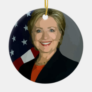 Hillary Clinton Keramik Ornament