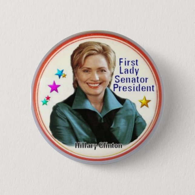 Hillary Clinton-Knopf Button (Vorderseite)