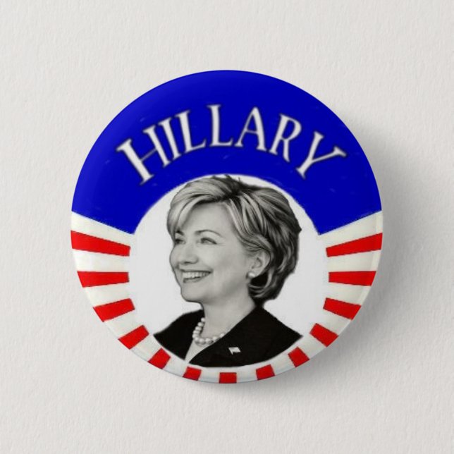 Hillary Clinton-Knopf Button (Vorderseite)