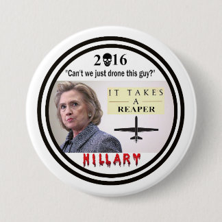 Hillary Clinton: Kriegsverbrecher Button