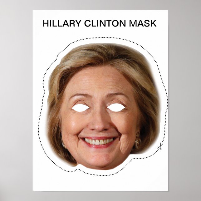 Hillary Clinton Mask Poster (Vorne)