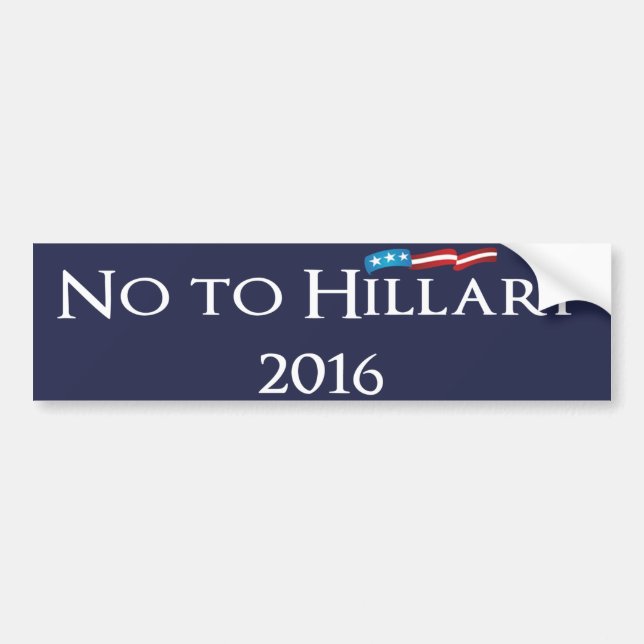 Hillary Clinton - nein zu Hillary 2016 Autoaufkleber (Vorne)