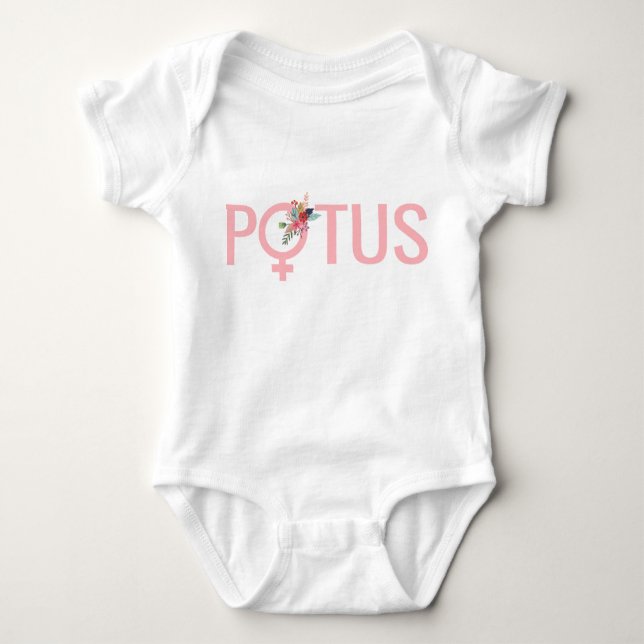 Hillary Clinton POTUS Baby| Feminist Baby Baby Strampler (Vorderseite)