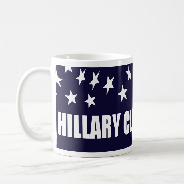 Hillary Clinton Präsident 2016 Amerikanische Flagg Tasse (Links)