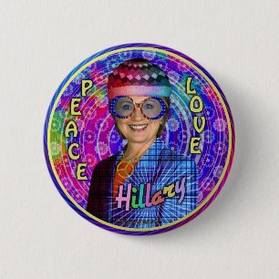 Hillary Clinton-Präsident 2016 Hippie Political Button