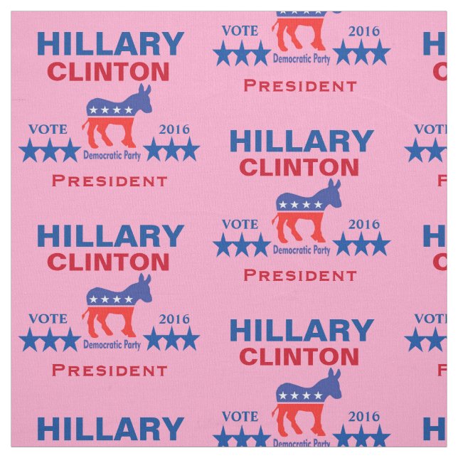 Hillary Clinton-Präsident 2016 Rosa Stoff (Muster)