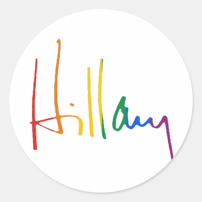 HILLARY CLINTON PRIDE -.png Runder Aufkleber (Vorderseite)