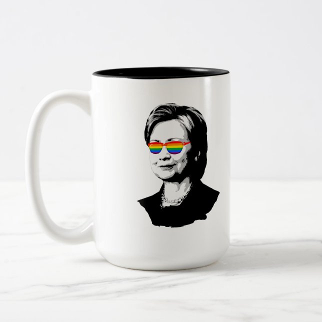 Hillary Clinton Pride Zweifarbige Tasse (Links)