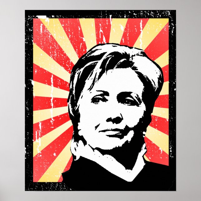 HILLARY CLINTON PROPAGANDA POSTER (Vorne)