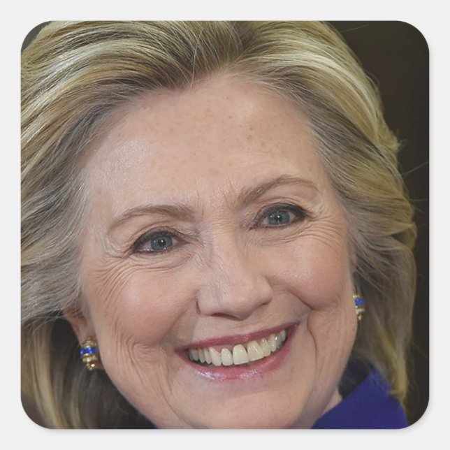 Hillary Clinton Quadratischer Aufkleber (Vorderseite)