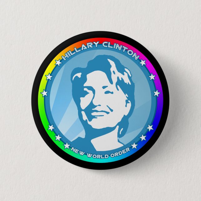 Hillary Clinton. Regenbogen Button (Vorderseite)
