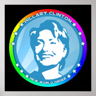 Hillary Clinton. Regenbogen. Poster