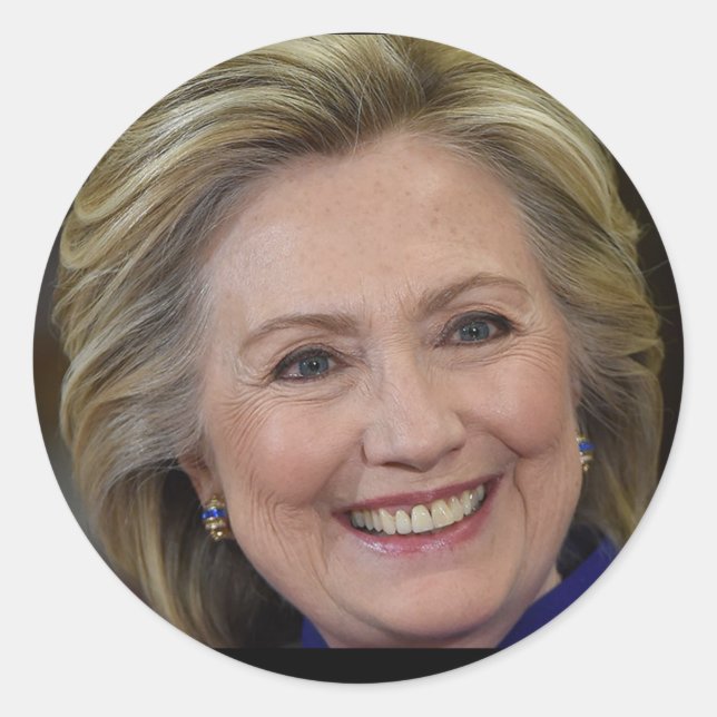 Hillary Clinton Runder Aufkleber (Vorderseite)
