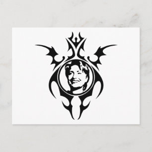 Hillary Clinton Stammesdesign Postkarte