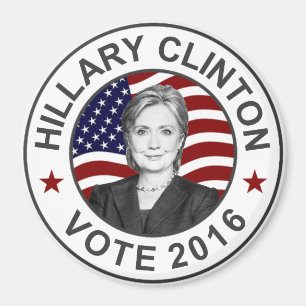Hillary Clinton US Flag Magnet