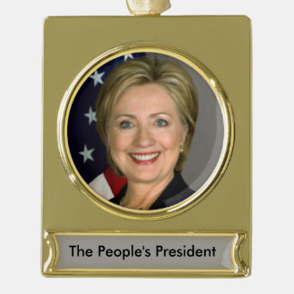 Hillary Clinton-Verzierung Banner-Ornament Gold